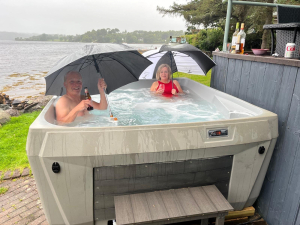 Enjoy the hot tub in any weather!
